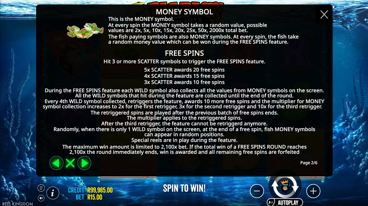 Big Bass Bonanza free spins feature